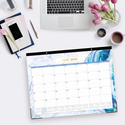 2025-2026 Blue Sky Gemma 22" x 17" Academic Monthly Desk Pad Calendar (141377-A26)