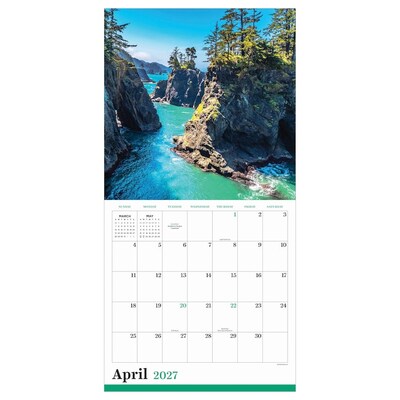 2027 TF Publishing Pacific Northwest 12" x 12" Monthly Wall Calendar, Multicolored (27-1021)