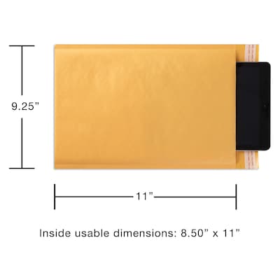8.5"W x 11"L Peel & Seal Bubble Mailer, #2, 12/Pack (51580-CC)