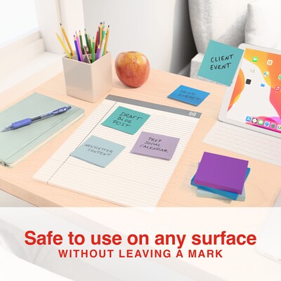 Staples Notes, 3" x 3", Marina Collection, 100 Sheet/Pad, 24 Pads/Pack (S-33WC24)