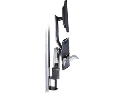 Ergotron StyleView Adjustable Combo System with Work Surface, Up to 24" Monitor, Polished Aluminum (45-272-026)