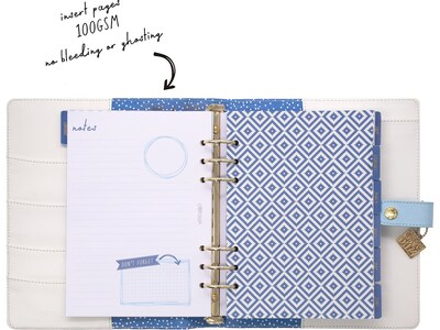Carpe Diem Feathers 8" x 9.4" Weekly & Monthly Planner, Faux Leather Cover, Multicolor (9209-CD)