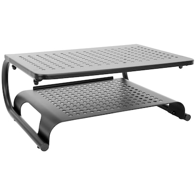 Mount-It! 2-Tier Monitor Stand, Up to 32, Black (MI-7361)