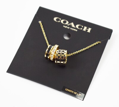 Coach Signature C Enamel Necklace