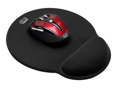 Adesso Truform Visco Foam Non-Skid Mouse Pad/Wrist Rest Combo, Black (TRUFORM P200)