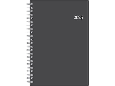 2025 Blue Sky Passages 5.88 x 8.63 Weekly & Monthly Planner, Plastic Cover, Charcoal Gray (100010-