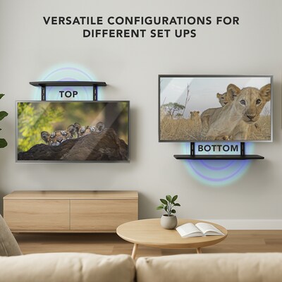 Mount-It! TV Wall Mount Bracket for Cable Box, DVD Player, Stereo Components Shelf (1 Shelf) (MI-8401)