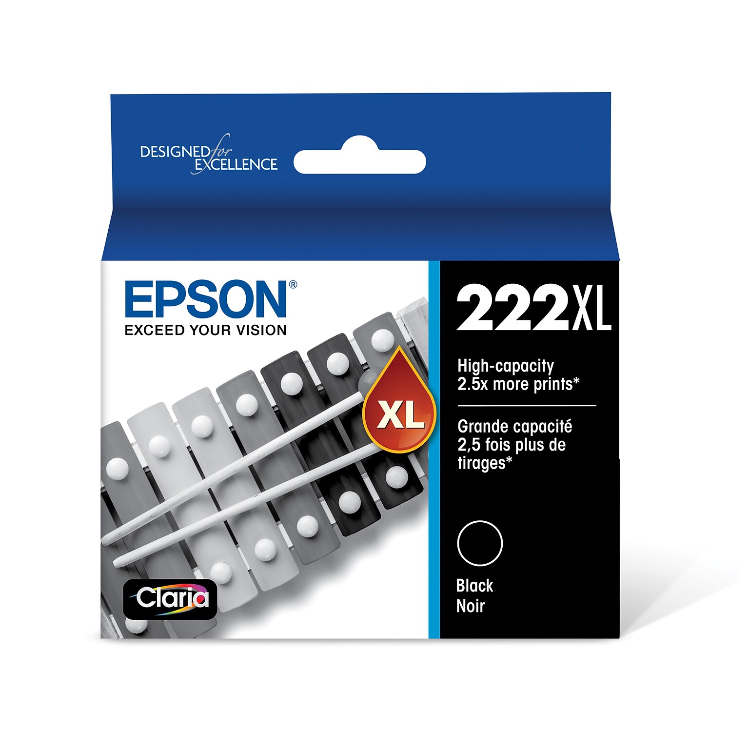 Epson 222XL Black High Yield Ink Cartridge (T222XL120-S)