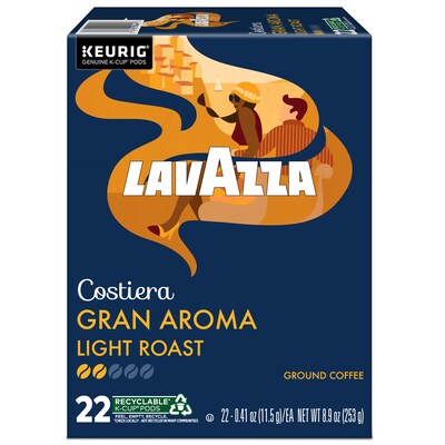 Lavazza Gran Aroma Coffee Keurig® K-Cup® Pods, Medium Roast, 22/Box (6002)