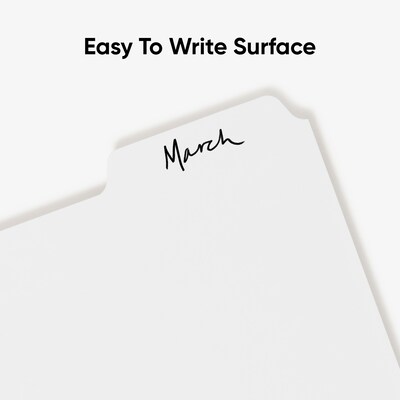 Smead Blank Dividers, 5-Tab, White, 20 Sets/Box (89415)