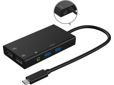 j5create 6-Port USB-C Hub, Black (JVA01)