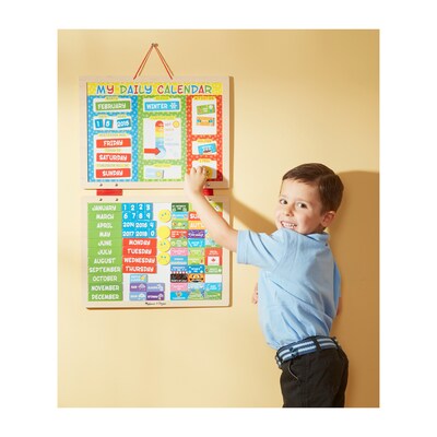 Wooden ABC Activity Stamp Set with My First Daily Magnetic Calendar, Multicolored (30118-9253-KIT)