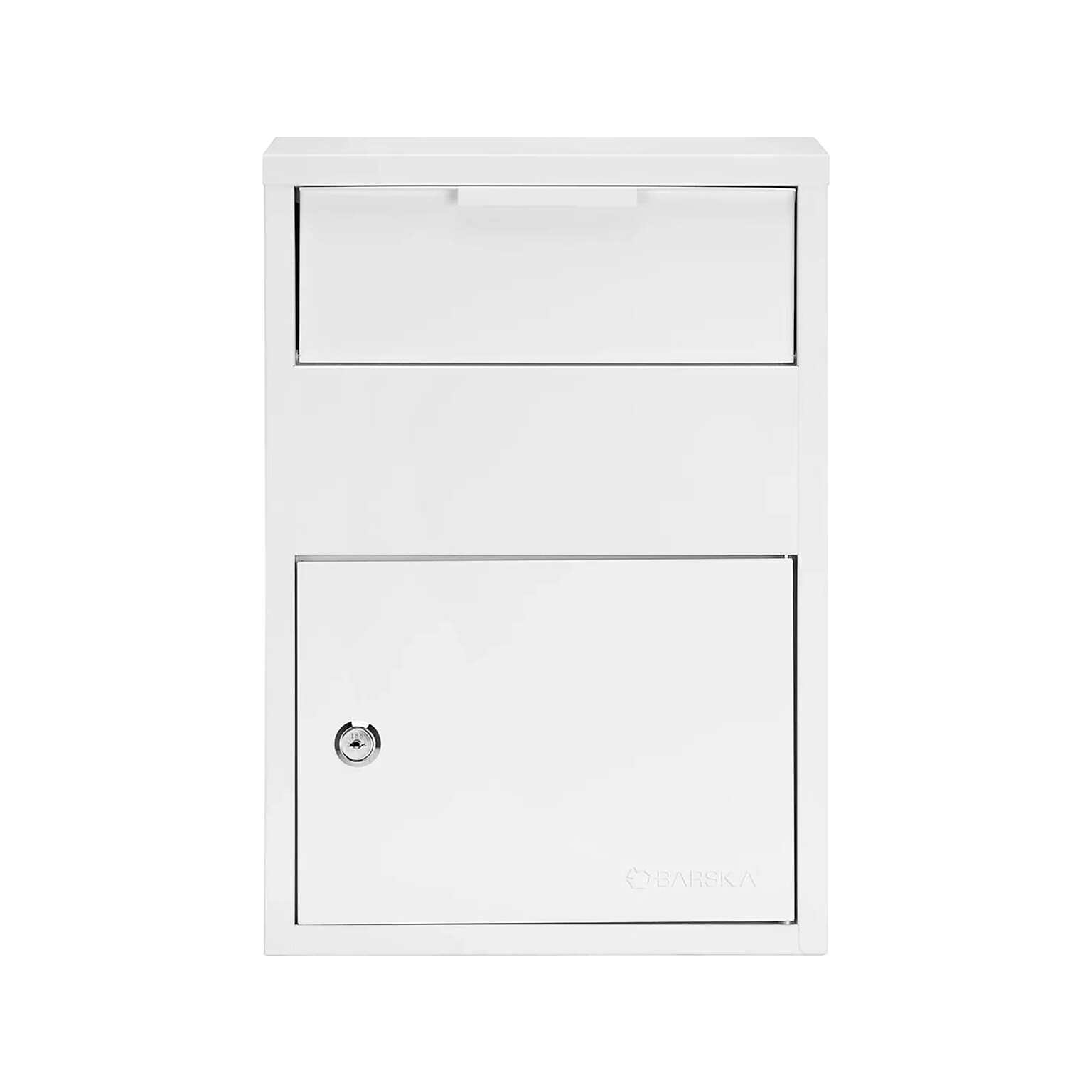 Barska Large Locking Wall-Mounted Drop Box, White (CB13956)