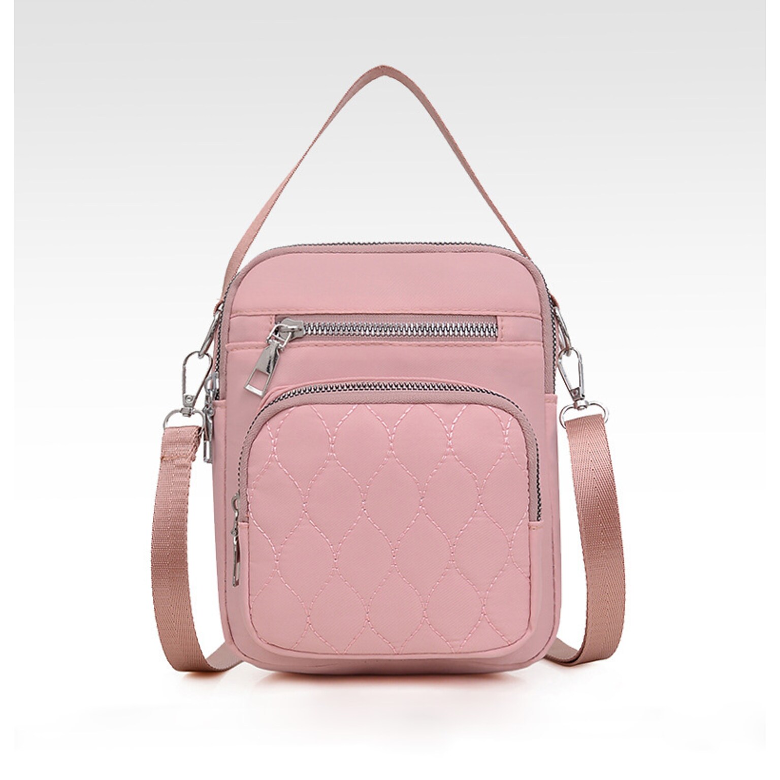 Nicci Polyester Cross-Body Bag, Pink (CBM240510A-PNK)