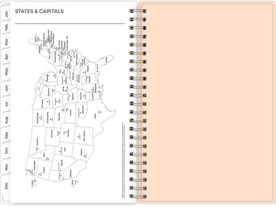 2025 Blue Sky Natalya 5" x 8" Weekly & Monthly Planner, Plastic Cover, Pink/White (148769-25)