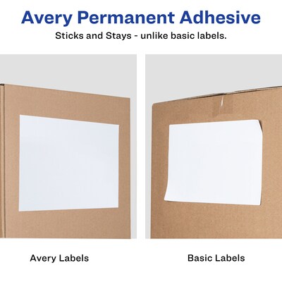 Avery Laser/Inkjet Shipping Labels, 8-1/2" x 11", White, 1 Labels/Sheet, 250 Sheets/Box, 250 Labels/Box (95920)