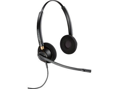 Poly EncorePro HW520-M Stereo On Ear Headset with DA85-M USB to QD Adapter, MT Certified, 20/Pack (7