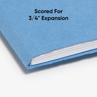 Smead File Folder, 1/3-Cut Tab, Letter Size, Blue, 100/Box (12043)