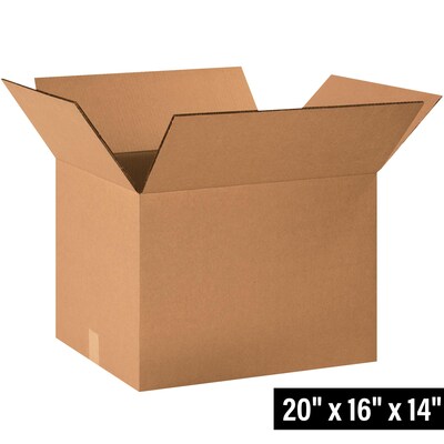20 x 16 x 14 Shipping Boxes, 48 ECT Double Wall, Brown, 15/Bundle (HD201614DW)
