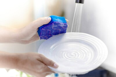 Scotch-Brite® Scrub Dots Advanced Non-Scratch Sponge Scrubbers, Blue, 2/Pack (SDA-2)