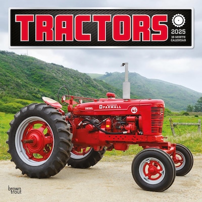 2025 BrownTrout Tractors 12 x 12 Monthly Square Wall Calendar (9781975477868)