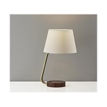 Adesso Louie AdessoCharge Table Lamp, Antique Brass/Wood (3015-21)