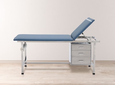 Viva Comfort Adjustable Medical Exam Table with Storage, Blue (ADI996-01-DR3-BLU-MK)