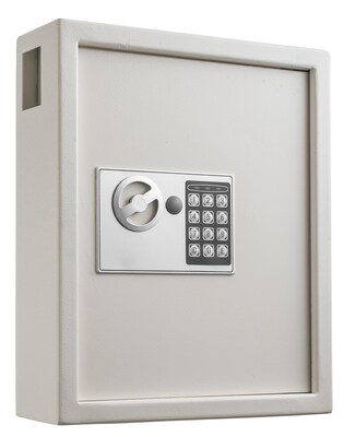 AdirOffice 40 Key Electronic Keypad Cabinets, Stainless Steel (680-40-WHI)