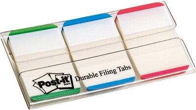 Post-it® Tabs, 1 Wide, Lined, Assorted Colors, 66 Tabs/Pack (686L-GBR)