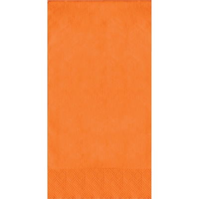 Creative Converting Touch of Color Guest Towels, 3-ply, Sunkissed Orange, 192/Carton (95191)