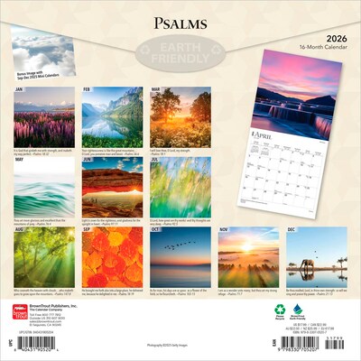 2026 BrownTrout Psalms 12 x 12 Monthly Wall Calendar (9798330705207)