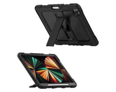SaharaCase Defense Series Case for Apple iPad Pro 12.9" (4th, 5th, and 6th Gen 2020-2022), Black (TB00037)