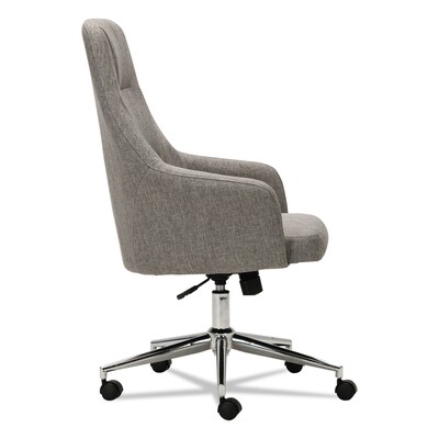 Alera® Captain Series Fixed Arm Fabric Computer and Desk Chair, Gray Tweed (ALECS4151)