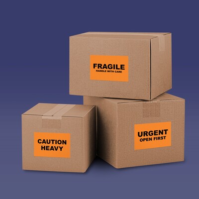 Avery Laser/Inkjet Multipurpose Rectangle Labels, 5.5" x 8.5", Bright Orange, 80/Pack (94229)