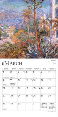 2026 BrownTrout Claude Monet 7" x 7" Monthly Wall Calendar (9798330704644)