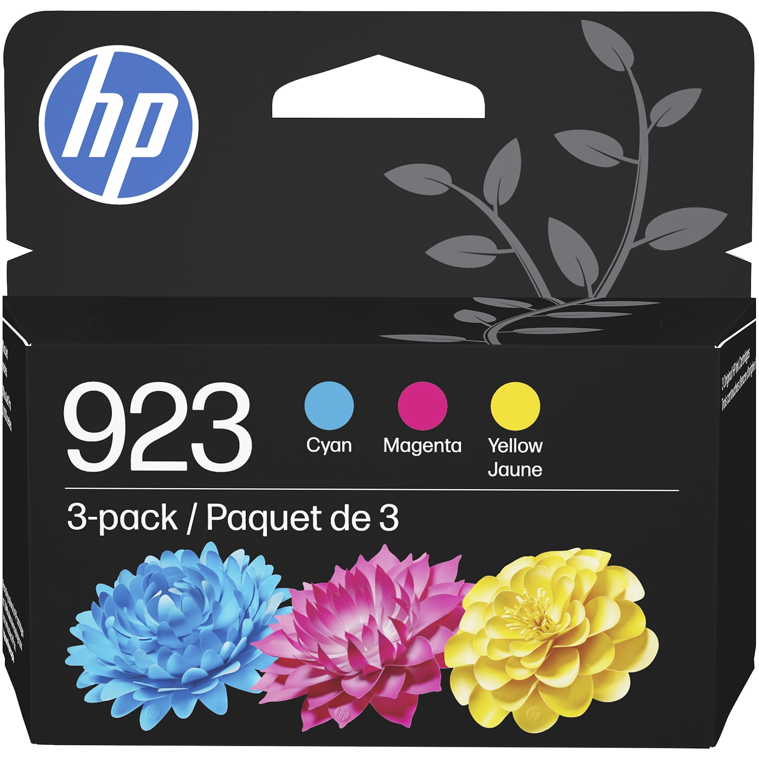 HP 923 Cyan/Magenta/Yellow Standard Yield Ink Cartridges, 3/Pack (6C3Y4LN)