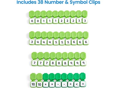 hand2mind Learn My Numbers Fine Motor Clips (95381)