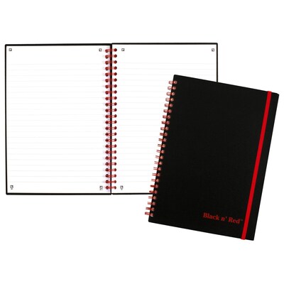 Black N Red 1-Subject Professional Notebooks, 5.875 x 8.25, Wide Ruled, 70 Sheets, Black (JDK-C67