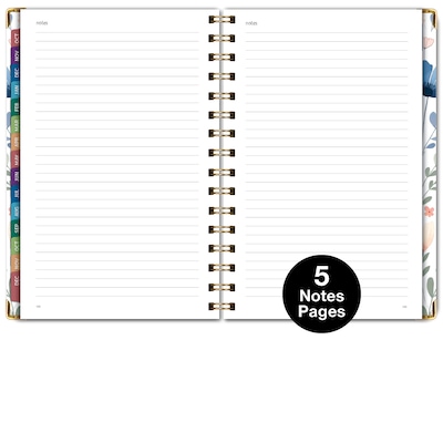 2027 Excello Brands 6" x 8" Weekly & Monthly Standard Planner, Paperboard Cover, Colorful Botanicals (FSHN-CY27-58-30)