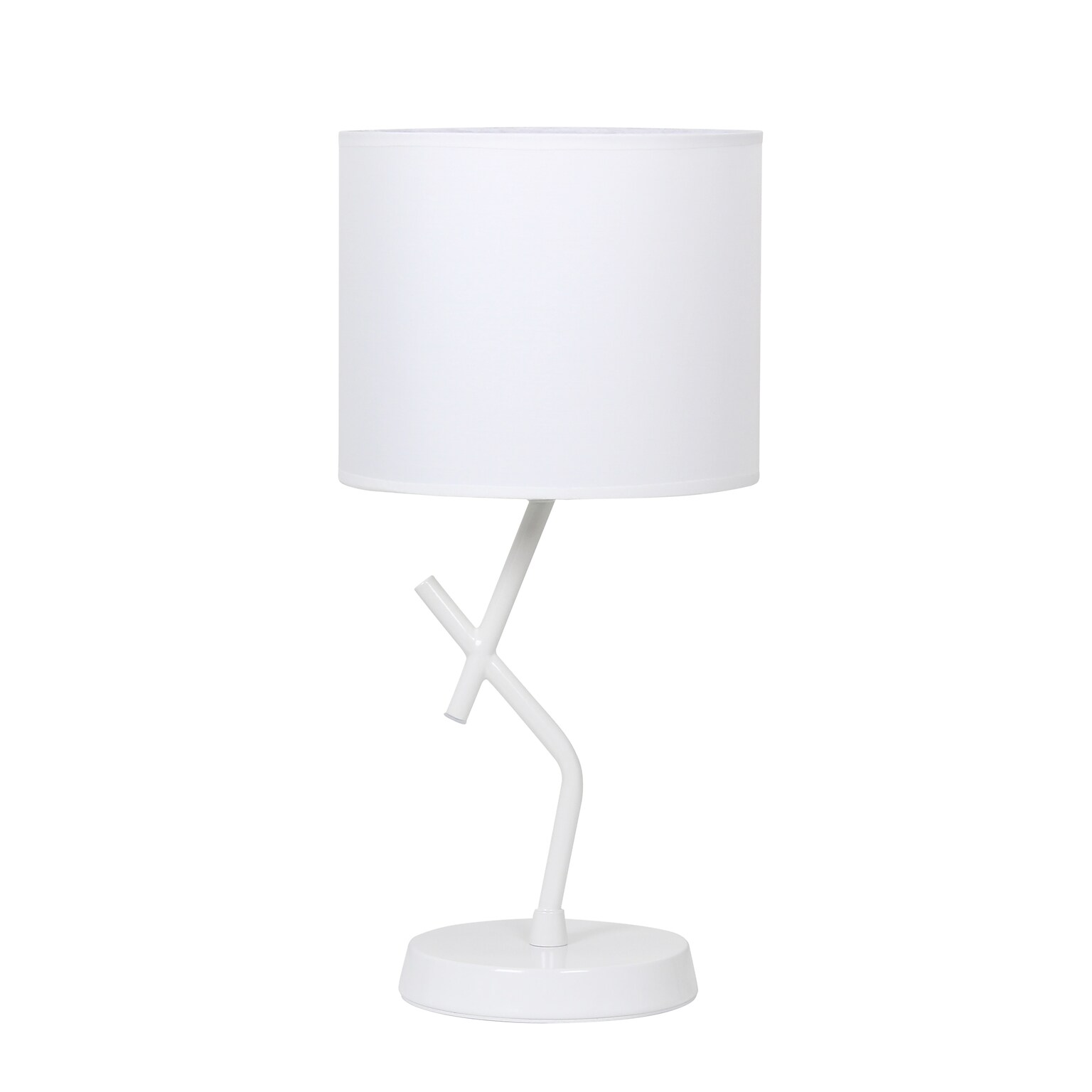 Simple Designs Abstract 17.13 LED Table Lamp, White (LT1172-WHT)