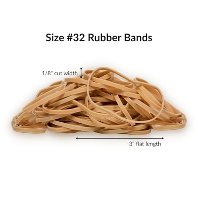 Alliance Sterling Multi-Purpose #32 Rubber Bands, 3" x 1/8", 950/Pack (24325)