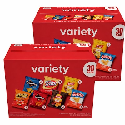 Frito Lay Classic Variety Corn Chips, 1.5 oz., 30 Bags/Pack, 2 Packs/Box (FRI80633)