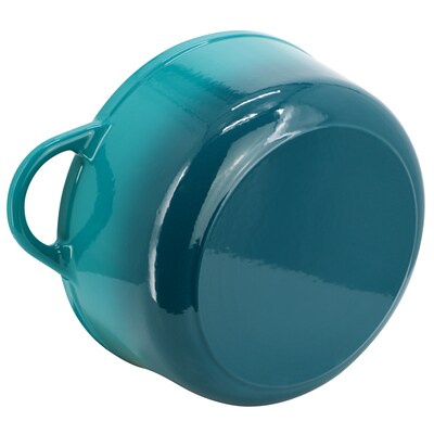 MegaChef Cast Iron 6.35 Qt. Dutch Oven, Teal (935122263M)
