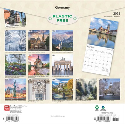 2025 BrownTrout Germany 12 x 12 Monthly Wall Calendar (9781975478056)