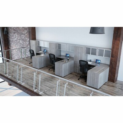 Lorell Essentials Series 66" W Rectangular Desk Shell, Weathered Charcoal (LLR69546)