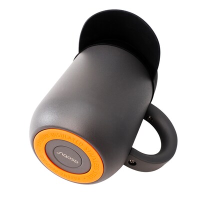 ASOBU Happy Hat Stainless Steel Double Wall Insulated Travel Mug, 13 oz., Black, (ADNASM25BCBK)