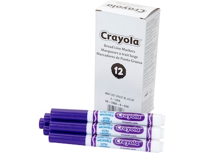 Crayola Kids' Marker, Conical Tip, Purple, 12/Pack, 6 Packs/Carton (58-7800-040CT)