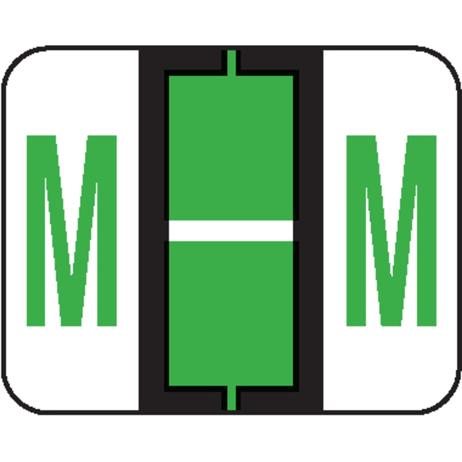 Medical Arts Press TAB Products M Identification & Color Coding Labels, 1 x 1-1/4, Bright Green, 126/Pack (33813)