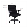 Alera® Kësson Series Height Adjustable Arm Fabric Swivel Computer and Desk Chair, Black (12010-03B)