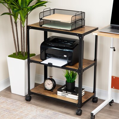 Mind Reader 3-Tier Multipurpose Utility Cart, Black (WDMTCART3T-BLK)